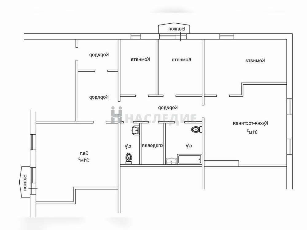 4-комнатная квартира, 149.1 м2 1/4 этаж, В-4, ул. Логовская - фото 30