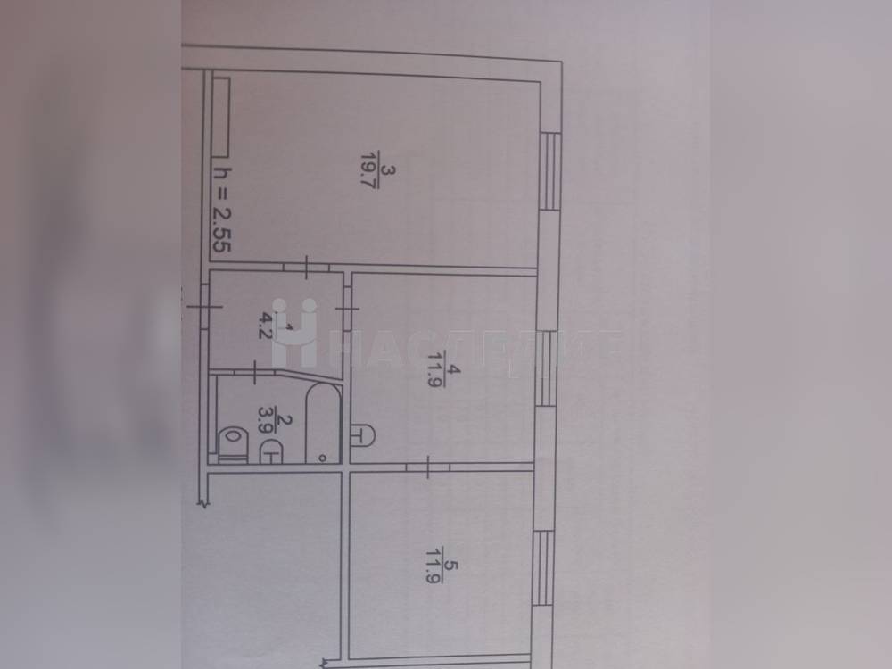 2-комнатная квартира, 51.6 м2 2/9 этаж, В-1, ул. Молодежная - фото 19