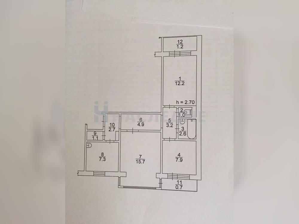 3-комнатная квартира, 59 м2 10/10 этаж, В-9, ул. Ленинградская - фото 16