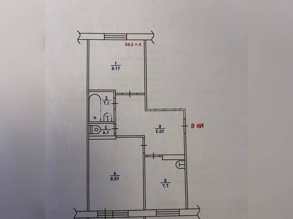 2-комнатная квартира, 49.5 м2 2/5 этаж, В-7, ул. Академика Королева - фото 18